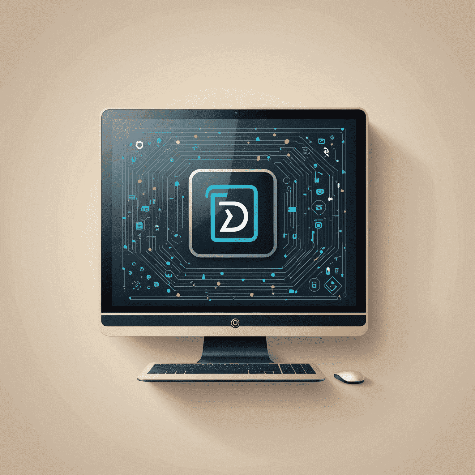 DevEdu logo featuring a stylized computer screen with code symbols, representing web and app development education