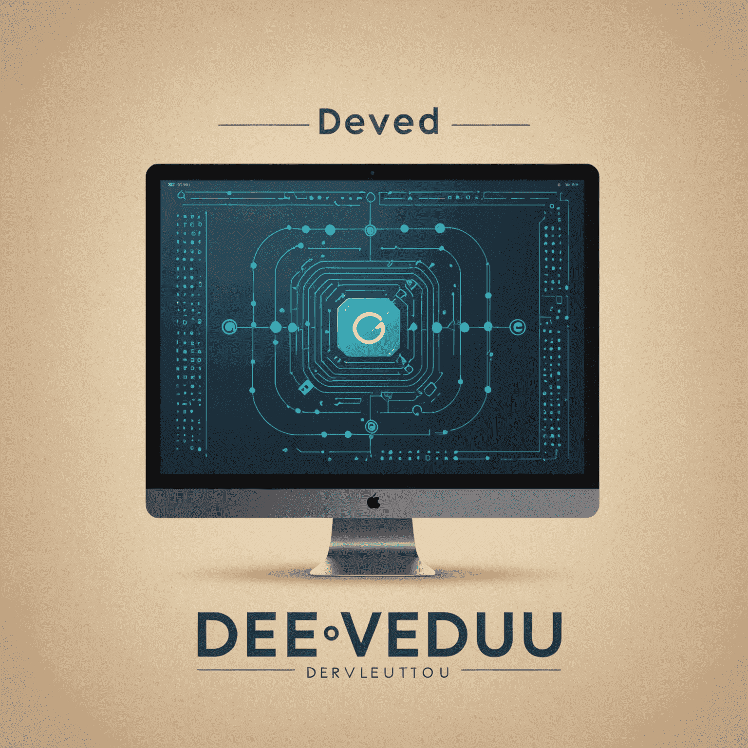 DevEdu logo featuring a stylized computer screen with code symbols, representing web and app development education