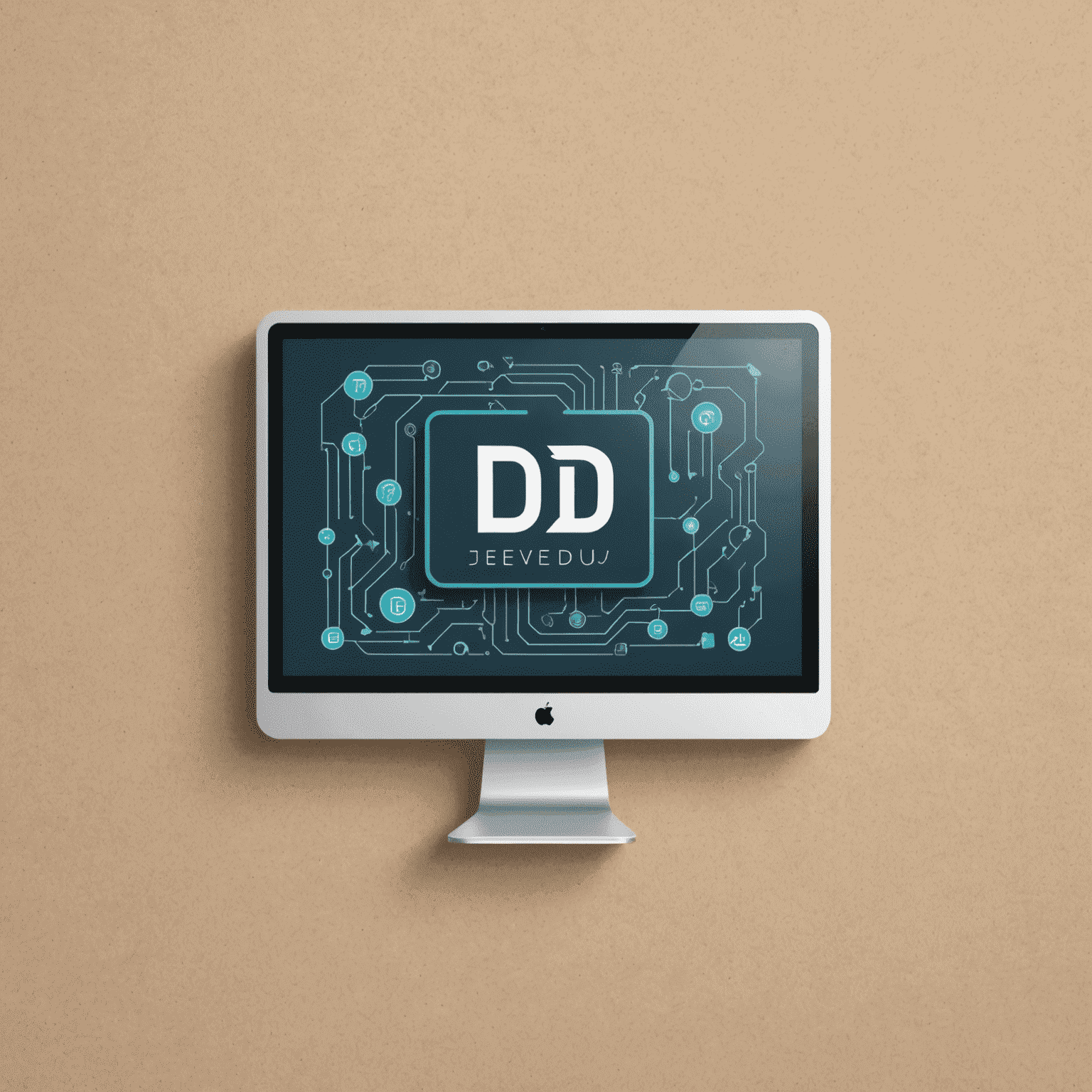 DevEdu logo featuring a stylized computer screen with code symbols, representing web and app development education