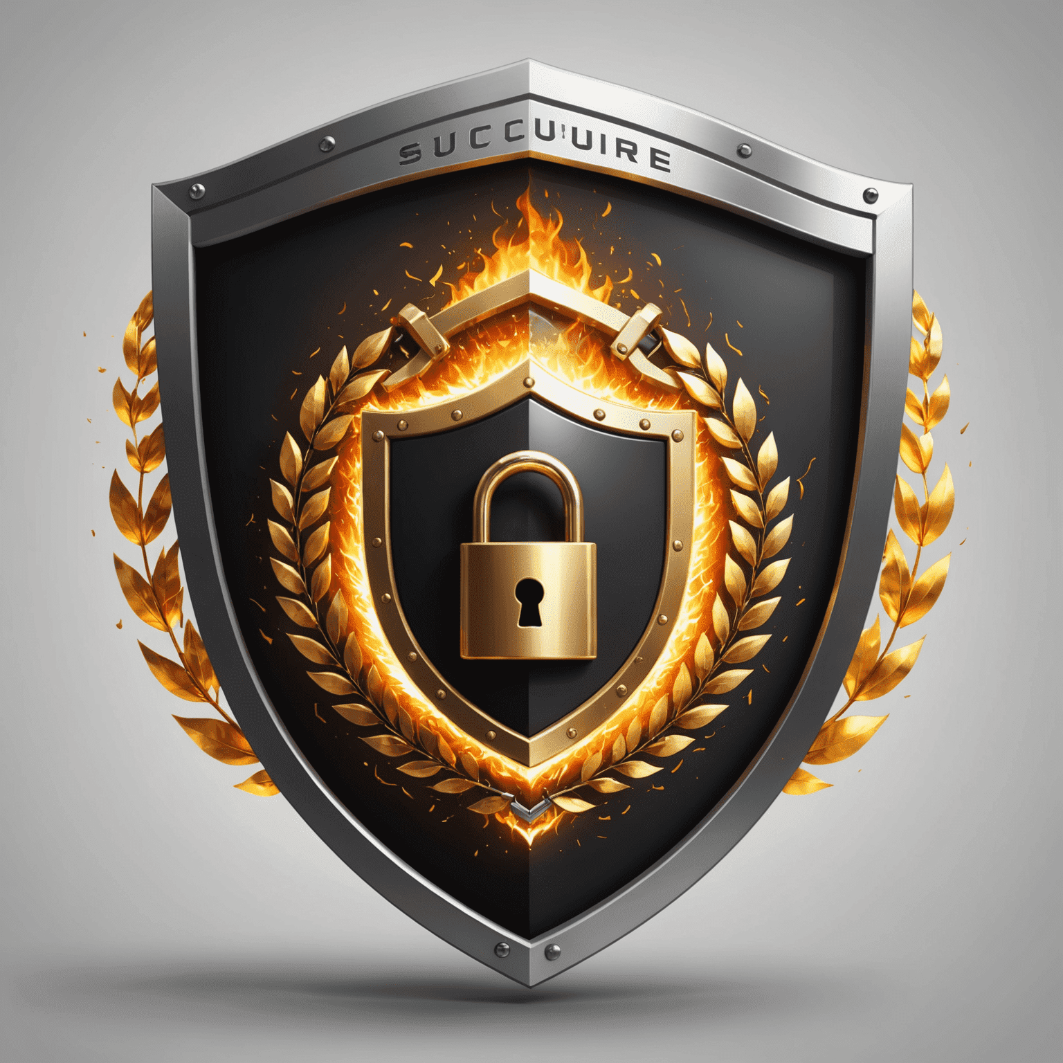 A visual representation of a secure website with a shield icon, padlock symbols, and flowing data streams protected by firewalls